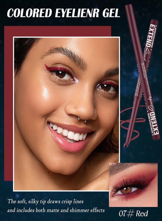 Lestpola Burgundy Eyeliner Pencil, Matte Waterproof Long Lasting Eye Liner Pencils - Image 2