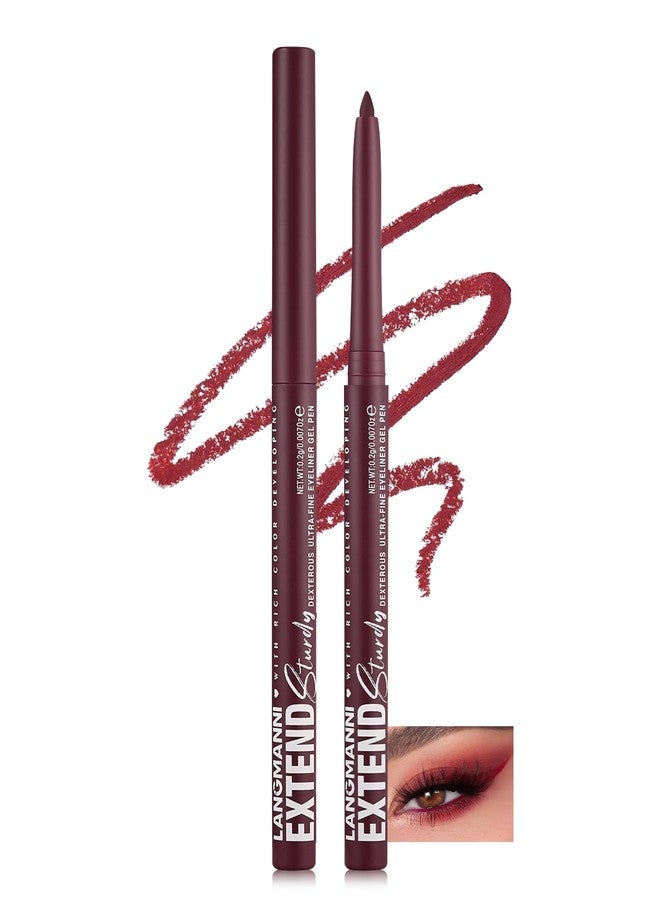 Lestpola Burgundy Eyeliner Pencil, Matte Waterproof Long Lasting Eye Liner Pencils - Image 1