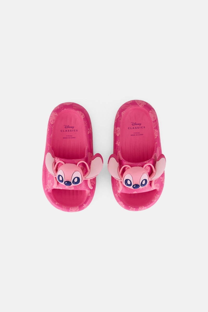 Disney Toddlers Girl Stitch Slip On Slipper, Pink  - Image 3