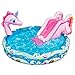 BANZAI Spray N Splash Unicorn Pool Length 78 in Width 60 in Height 32 in Inflatable Outdoor Backyard Water Slide Splash Toy - Image 4