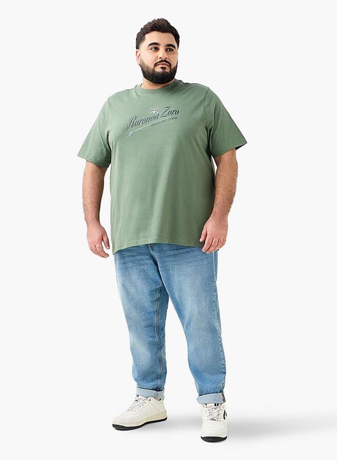 ماكسيم تي شيرت رجالي مطبوع بأكمام قصيرة وياقة دائرية بقصة عادية - Image 2