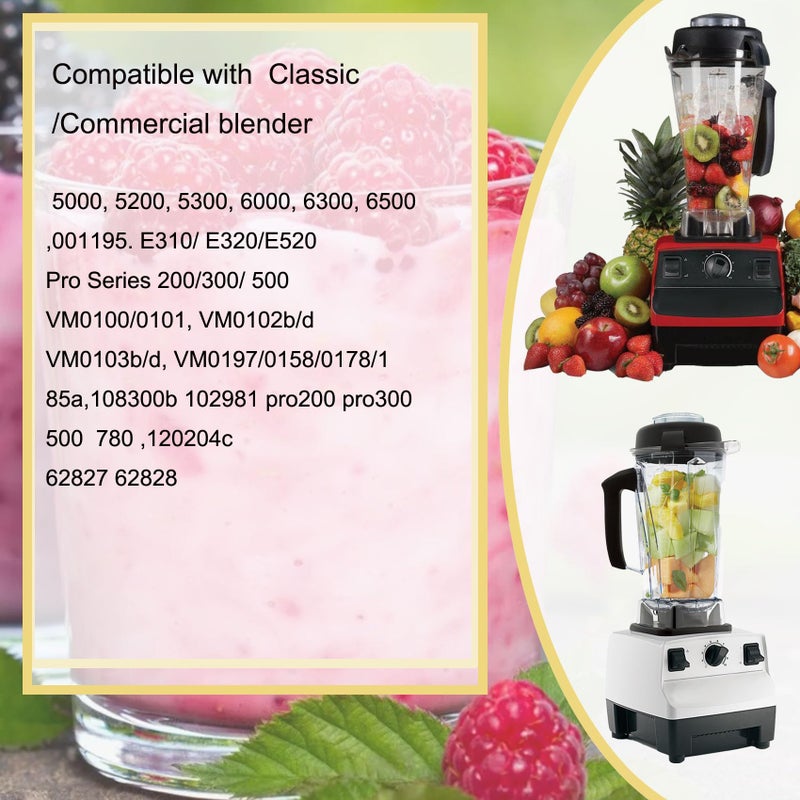 Bxmgr Blender Pitcher 64oz, Compatible with 5200 5000 5300 6300 VM0101 VM0103 VM0197 Classic/Commercial Series, Blender Container Jar Cup,Updated Prevents Rust and Leaks,10 Years Warranty - Image 2