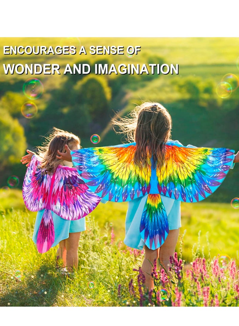 SOLARAE Bird Costume Eagle Wings for Kids and Headband Parrot Owl Dress Up Costumes Girls Boys Favors Gifts Toys Dress-Up Party - Image 3