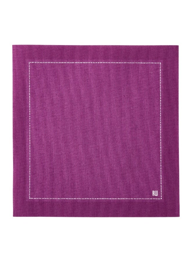 Restaurantware Napluxe  4.5 x 4.5 Inch  Cocktail Napkins, 50 Disposable  Beverage Napkins - Soft, Sustainable, Purple Cotton Square Napkins , Highly Absorbent, For Weddings, Or Birthdays - Image 1