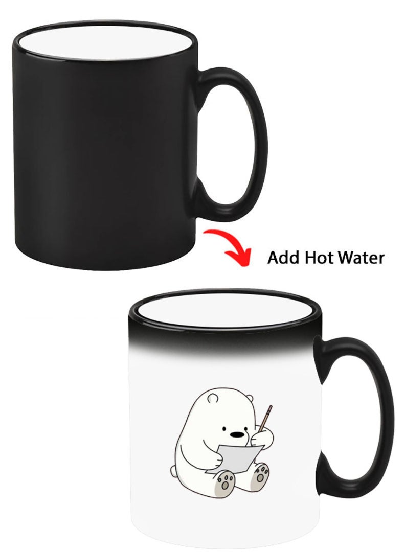 Theodor Color Changing Heat Sensitive Ceramic Mug, Image Revealed When HOT Liquid is Added! Panda writing  - Image 1
