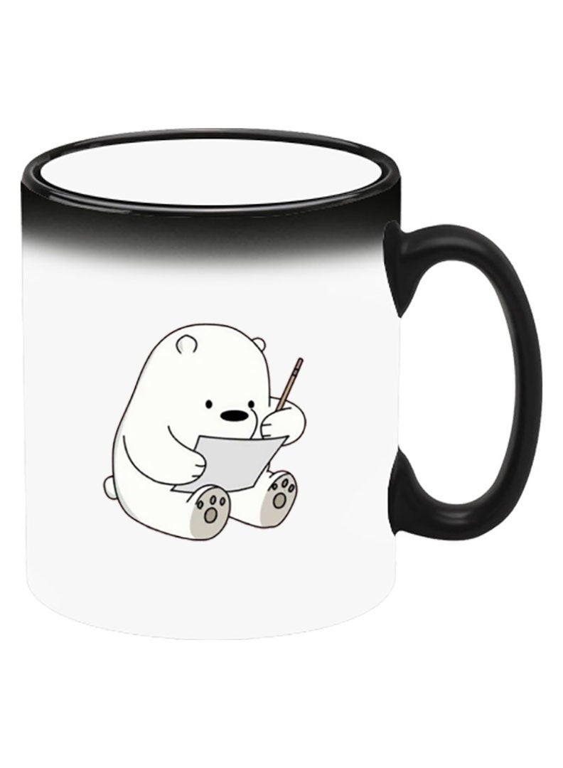 Theodor Color Changing Heat Sensitive Ceramic Mug, Image Revealed When HOT Liquid is Added! Panda writing  - Image 2
