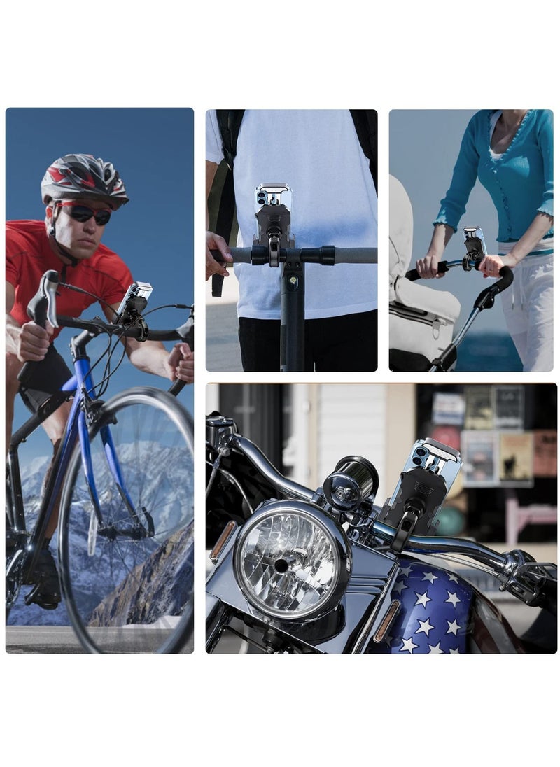 Y&D - Bike Motorcycle Phone Mount Holder, for ATV/Bicycle/Stroller/Scooter with Security Lock, Non-Slip Anti-Shake Handlebar Clamp, Fit iPhone 13 Pro Max / 12 11 Cellphone 4.5 in-7in - Image 1