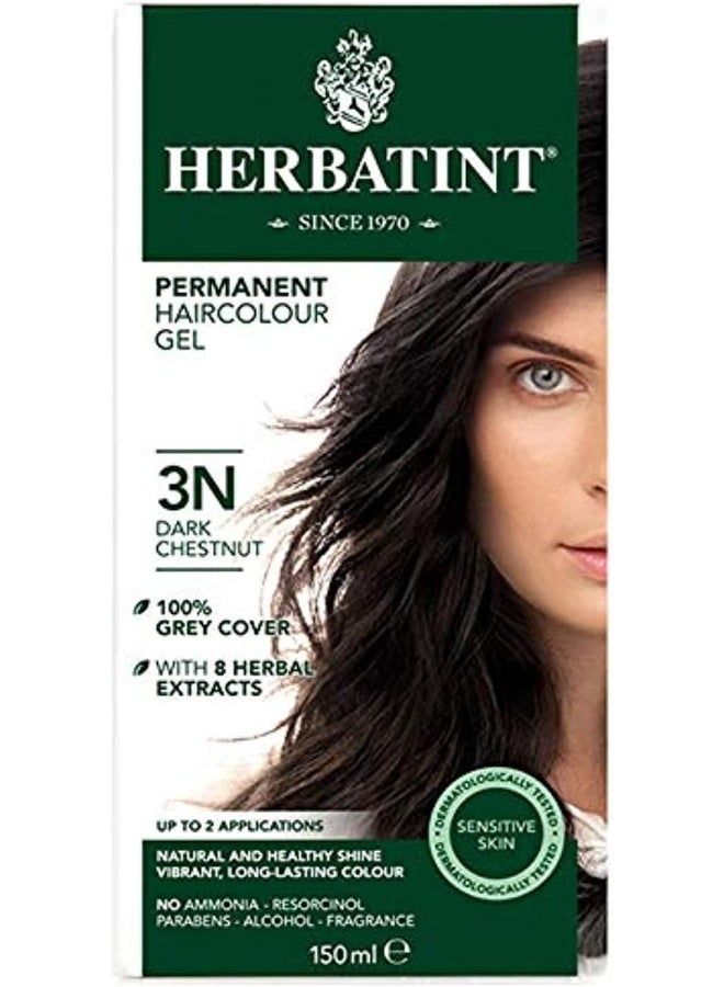 3N Dark Chestnut Hair Colour Gel 150Ml