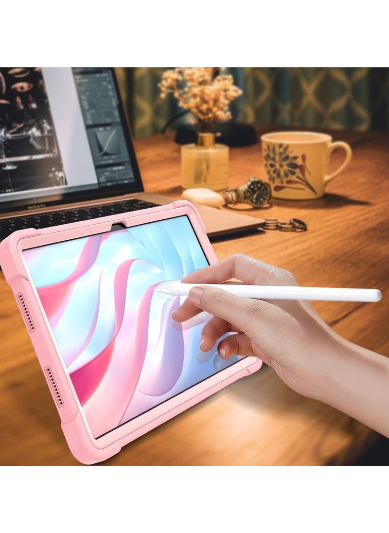 VKL جراب واقٍ لجهاز Honor Pad X9 مقاس 11.5 بوصة مع حامل مدمج، غطاء واقٍ هجين متين مقاوم للصدمات، لجهاز Huawei Honor Pad X9 موديل 2023 (ذهبي وردي)  - Image 3