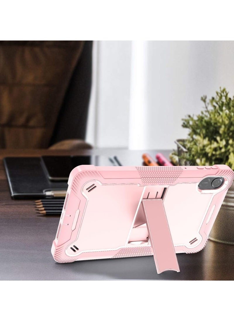 VKL جراب واقٍ لجهاز Honor Pad X9 مقاس 11.5 بوصة مع حامل مدمج، غطاء واقٍ هجين متين مقاوم للصدمات، لجهاز Huawei Honor Pad X9 موديل 2023 (ذهبي وردي)  - Image 4