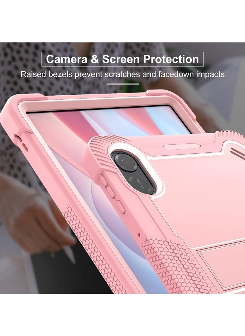 VKL - جراب واقٍ لجهاز Honor Pad X9 مقاس 11.5 بوصة مع حامل مدمج، غطاء واقٍ هجين متين مقاوم للصدمات، لجهاز Huawei Honor Pad X9 موديل 2023 (ذهبي وردي) - Image 1