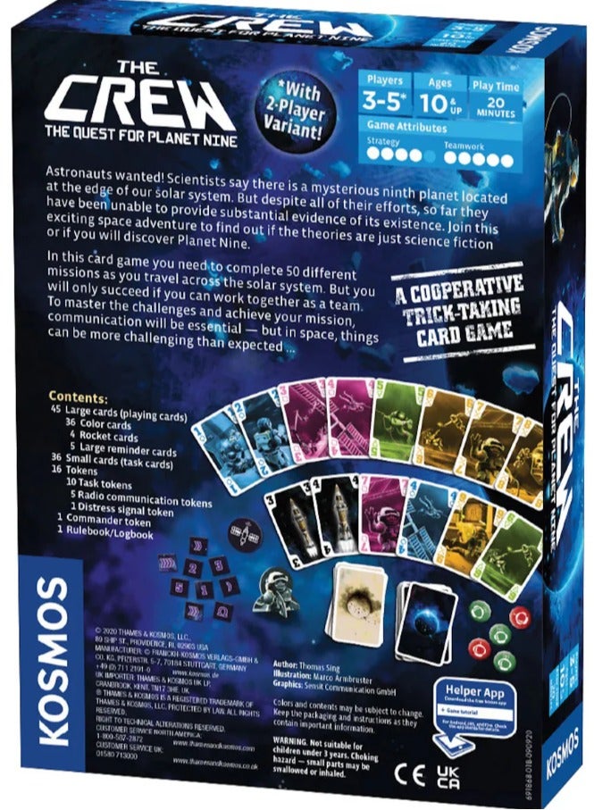 Kosmos The Crew: The Quest For Planet Nine |Thames & Kosmos | 691868 |  Cooperative Trick Taking Game | 50 Different Missions | 3-5 Players | Ages 10+ - Image 2
