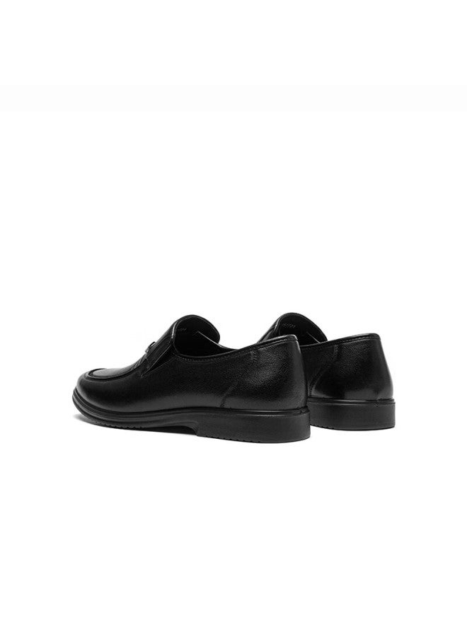 Red Dragonfly Leather Shoes For Men, Spring Men's Slip-on Cowhide Shoes For Middle-aged And Elderly Fathers, Wta15172, Black, Size 39 - Image 4