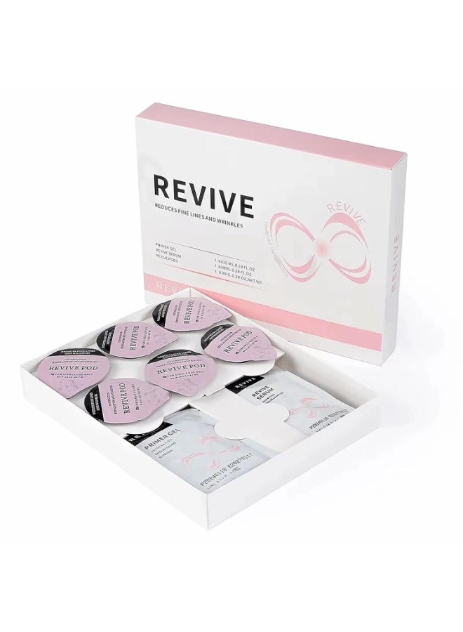 ريفايف بودز - علاج الوجه بالاكسجين بثاني اكسيد الكربون، للوجه المنزلي، 6 كبسولات + 6 جل برايمر + 6 سيروم بعد العلاج (تركيبة جديدة بدون رغوة) - Image 1