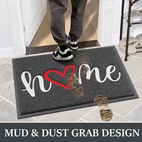StepLively Door Mat Home Welcome Mats Outdoor and Indoor, Heavy-Duty Low-Profile Non-Slip Front Welcome Mat for Home Entrance, Outside Entry, Yard, Floor, (30''x17.5'', Grey) - Image 3