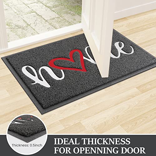 StepLively Door Mat Home Welcome Mats Outdoor and Indoor, Heavy-Duty Low-Profile Non-Slip Front Welcome Mat for Home Entrance, Outside Entry, Yard, Floor, (30''x17.5'', Grey) - Image 5