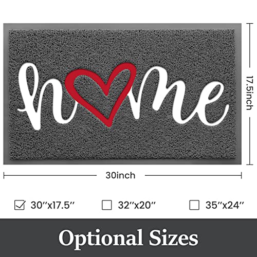 StepLively Door Mat Home Welcome Mats Outdoor and Indoor, Heavy-Duty Low-Profile Non-Slip Front Welcome Mat for Home Entrance, Outside Entry, Yard, Floor, (30''x17.5'', Grey) - Image 2