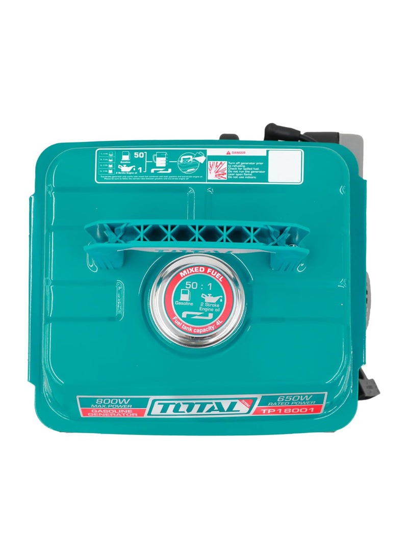 TOTAL Portable 2-Stroke Gasoline Generator – 800 Watts, 2HP | Compact & Lightweight Power Backup  - Image 5