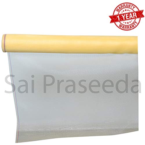 SAI PRASEEDA Mosquito Net for Window with Fiber Glass Mesh 4/4feet(120/120cm) 47/48Inches 1 Year Guarantee Without Stitched (Yellow Color) 200GSM No:72 - Image 3
