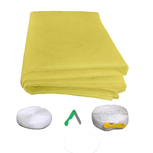 SAI PRASEEDA Mosquito Net for Window with Fiber Glass Mesh 4/4feet(120/120cm) 47/48Inches 1 Year Guarantee Without Stitched (Yellow Color) 200GSM No:72 - Image 1