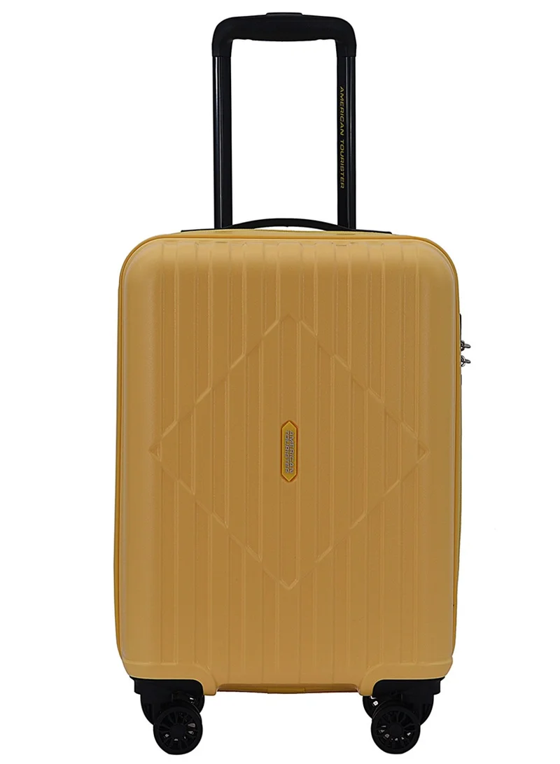 امريكان توريستر Skytrac DW V2 Suitcase, Cabin Size 55 cm / 20 inch, 4 Spinner Wheels, Hard Top, Polypropylene, Sunshine Yellow|TSA Combination Lock|Scratch & Impact Resistant Material - 3 Years Global Warranty