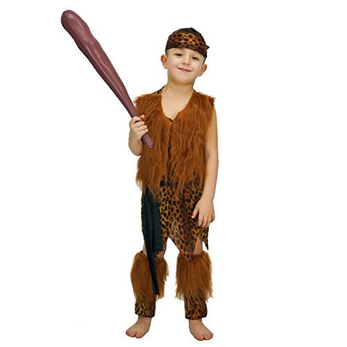 KalcyKizz Boy's Caveman Costume For Children (10-12Y) - Image 1