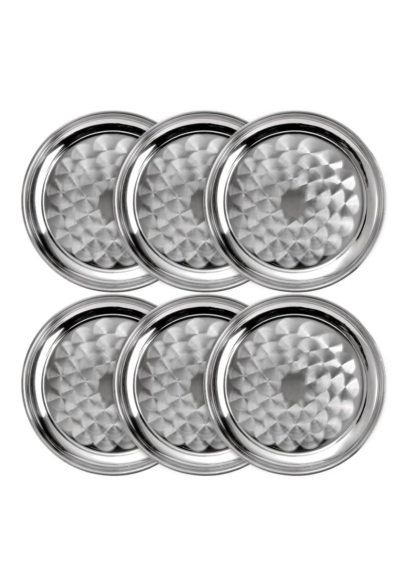 ALMUFARREJ - Stainless steel tray set of 6 pieces, 45 cm - Image 1