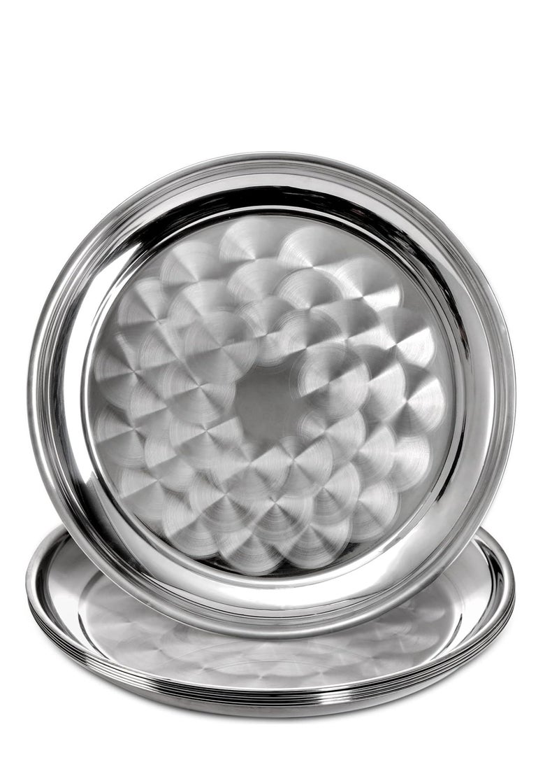 ALMUFARREJ - Stainless steel tray set of 6 pieces, 45 cm - Image 1