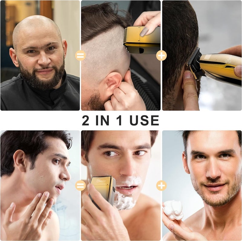Hatteker Triple Blades Foil Shaver Razor Men Cordless Hair Clipper Blade Trimmer Haircut Grooming Kit Professional IPX7 Waterproof - Image 2
