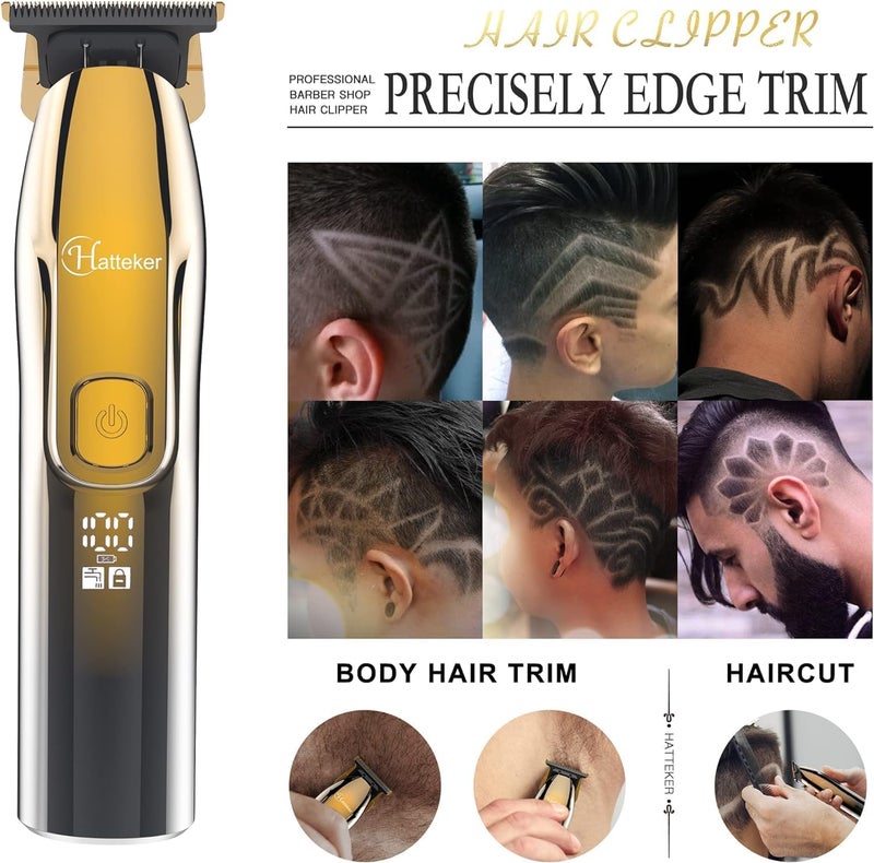 Hatteker Triple Blades Foil Shaver Razor Men Cordless Hair Clipper Blade Trimmer Haircut Grooming Kit Professional IPX7 Waterproof - Image 5