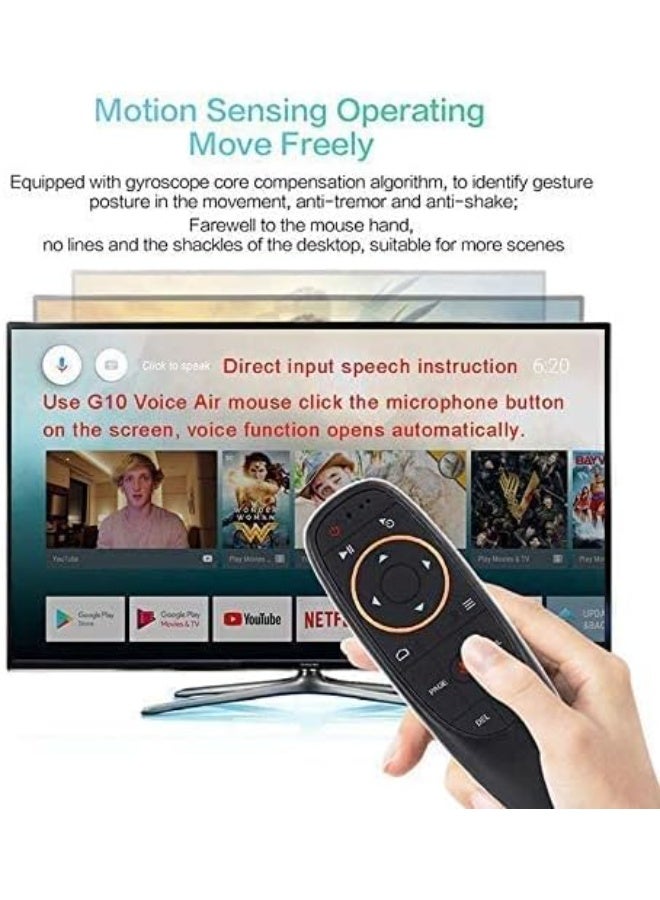 G10 Smart Remote Control with Voice Control & Gyro Air Mouse – 2.4G Wireless Remote with Microphone for PC, Smart TV, Android TV Box, Media Players, Tablets & Gaming Devices - Image 2