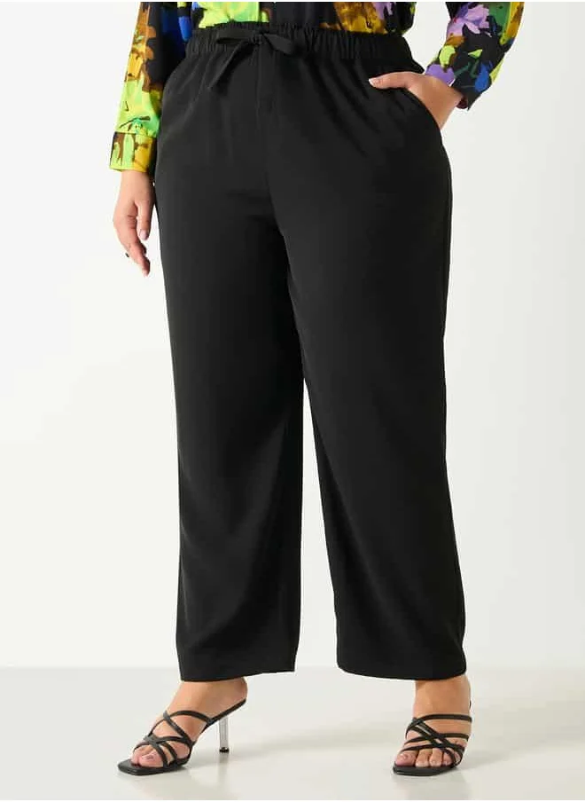 Ulla Popken Plus Size Ulla Popken Wide Leg Pants