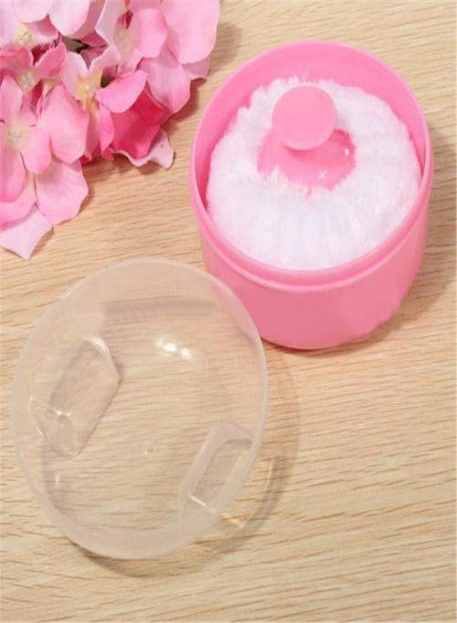 TEDDYIFY Baby Body Powder Container Powder Puff Box Puff Sponge Case for Baby Infant Newborn Home and Travel (Pink (1 Count)) - Image 2