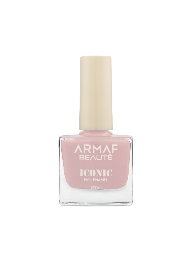 Armaf Beaute Iconic Nail Enamel 081 Khaki, 9ml | High Shine Nail Polish | Chip-Resistant Formula | Smooth Gloss Finish | Long-Lasting & Easy Application
