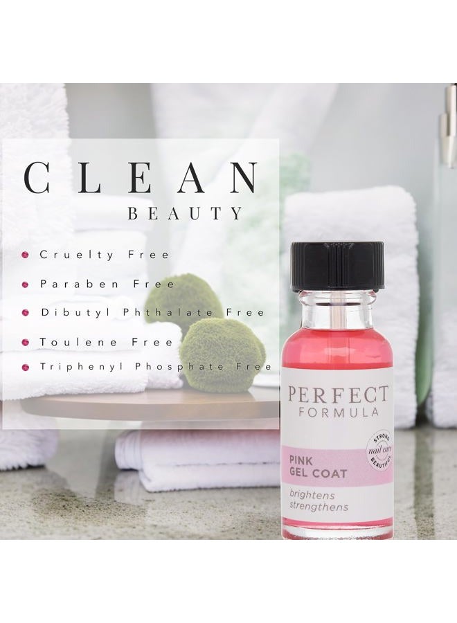 Perfect Formula طلاء جل وردي - مقوي أظافر وطلاء مقوي للنساء، مقوي أظافر قوي جداً، علاج كيراتين للأظافر التالفة - Image 4
