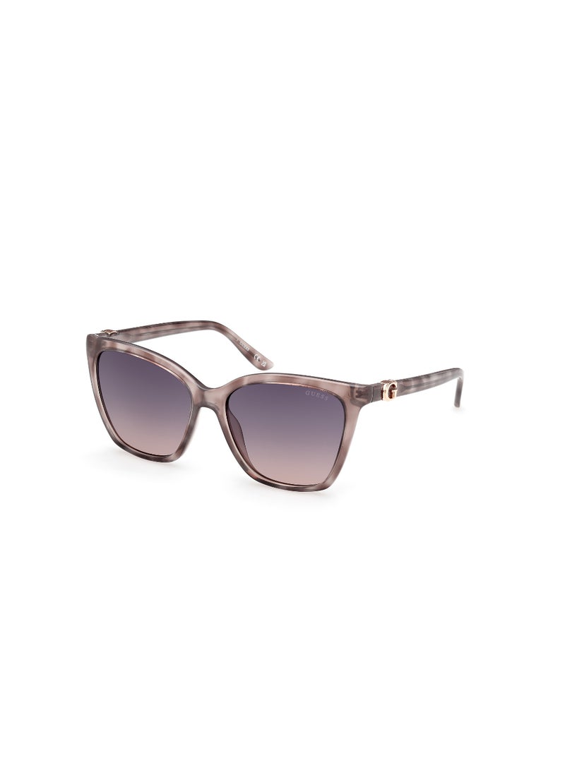GUESS FULL RIM FEMALE SQUARE GREY INJECTED SUNGLASSES - Image 1