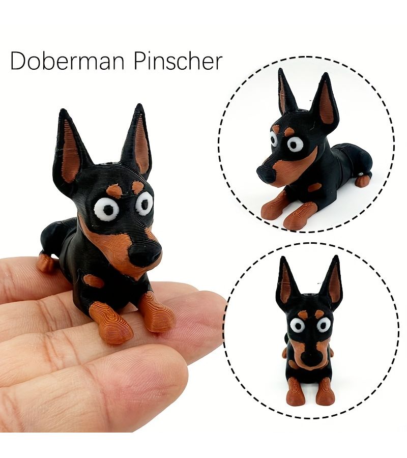 3D Printed PLA Doberman Pinscher Car Interior Ornament Cool Desktop Decoration Unique Sculpture Holiday Gift - Image 3