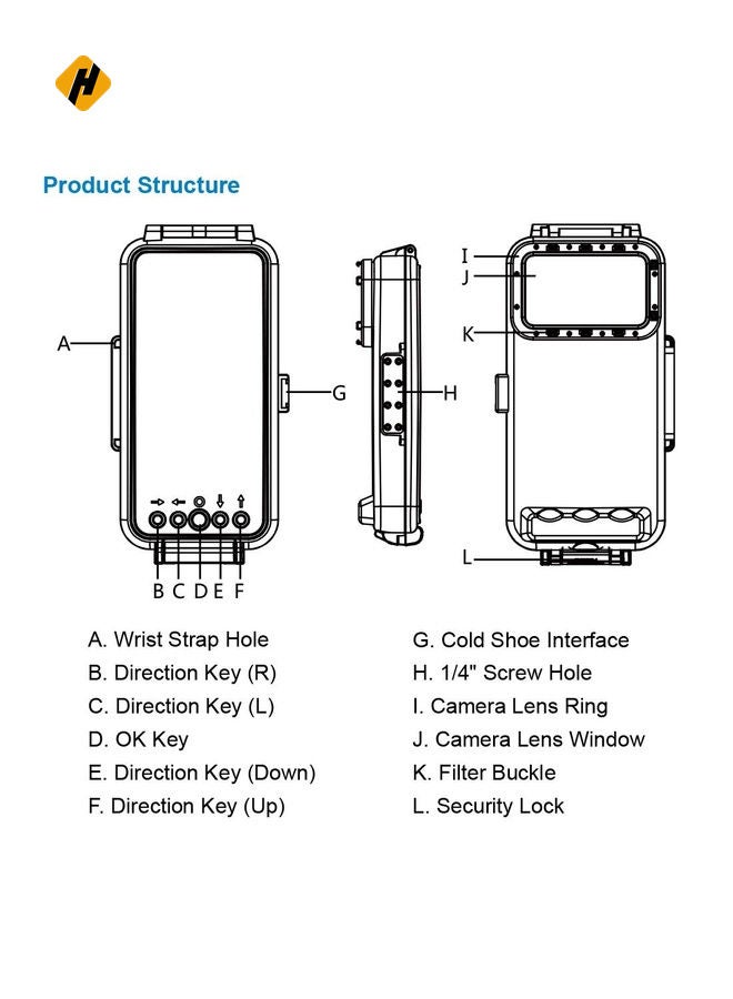 PULUZ 45m/147ft Waterproof Diving Case Photo Video Taking Underwater Housing Cover for iPhone 16 / 16 Pro / 15 / 15 Pro, Galaxy, Huawei, Xiaomi, Google Android OTG Smartphones with Type-C Port(White)
