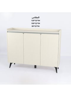 watheer 120 cm shoe cabinet with a distinctive and elegant design  - Image 2