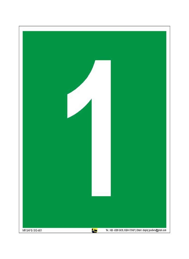 Mr. Safe One Number Sign PVC Sticker 8 inch X 8 inch - Image 1