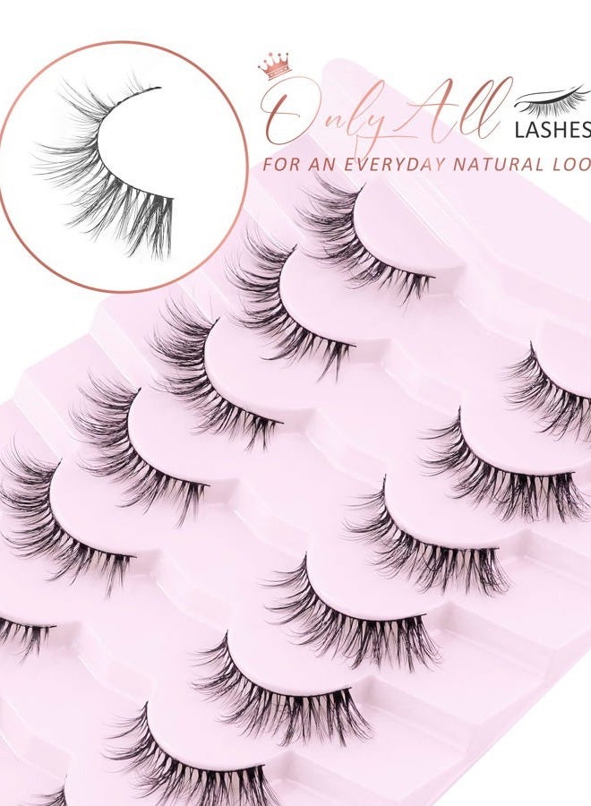 Onlyall Cat Eye Lashes Natural Lashes False Eyelashes Fox Eye Lashes False Lashes 7 Pairs D5 - Image 4