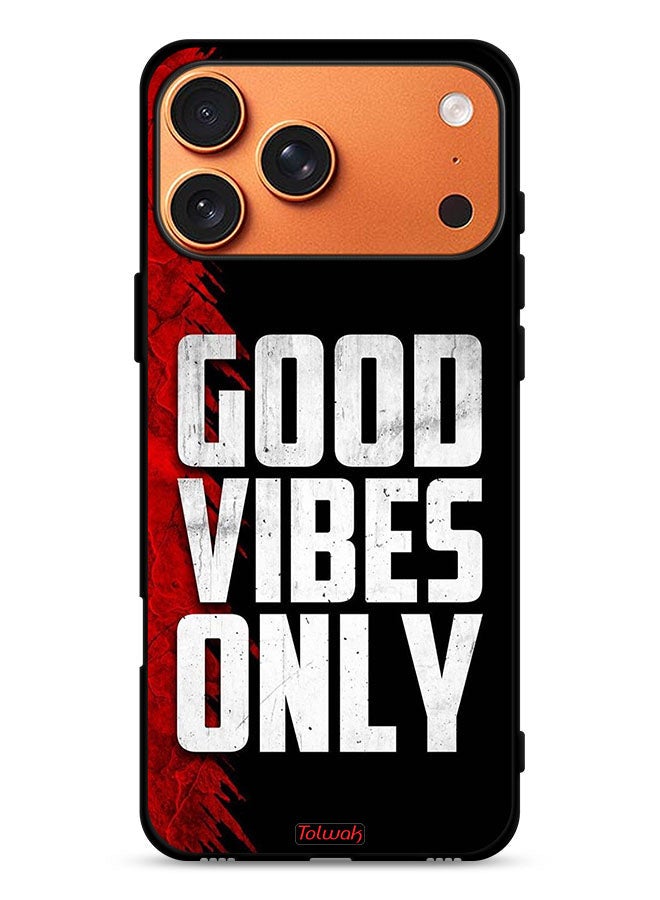 Tolwak Apple iPhone 17 Pro Max Protective Case Cover Good Vibes Only - Image 1