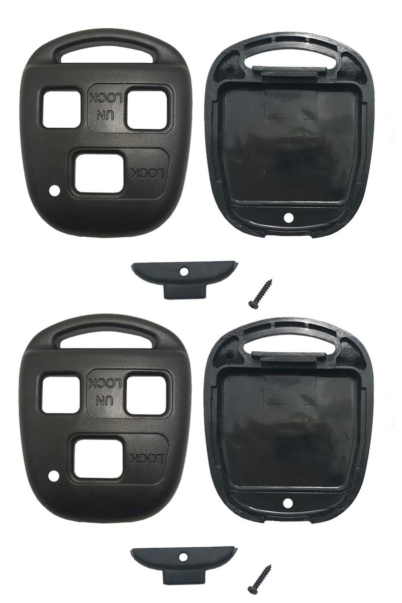 Replacement Keyless Entry Remote Control Key Fob Case fit for Lexus ES GS GX is LS LX RX SC ES300 ES330 ES350 IS250 IS350 GX470 Key Fob Shell Cover 3 Buttons Shell 2 Pack