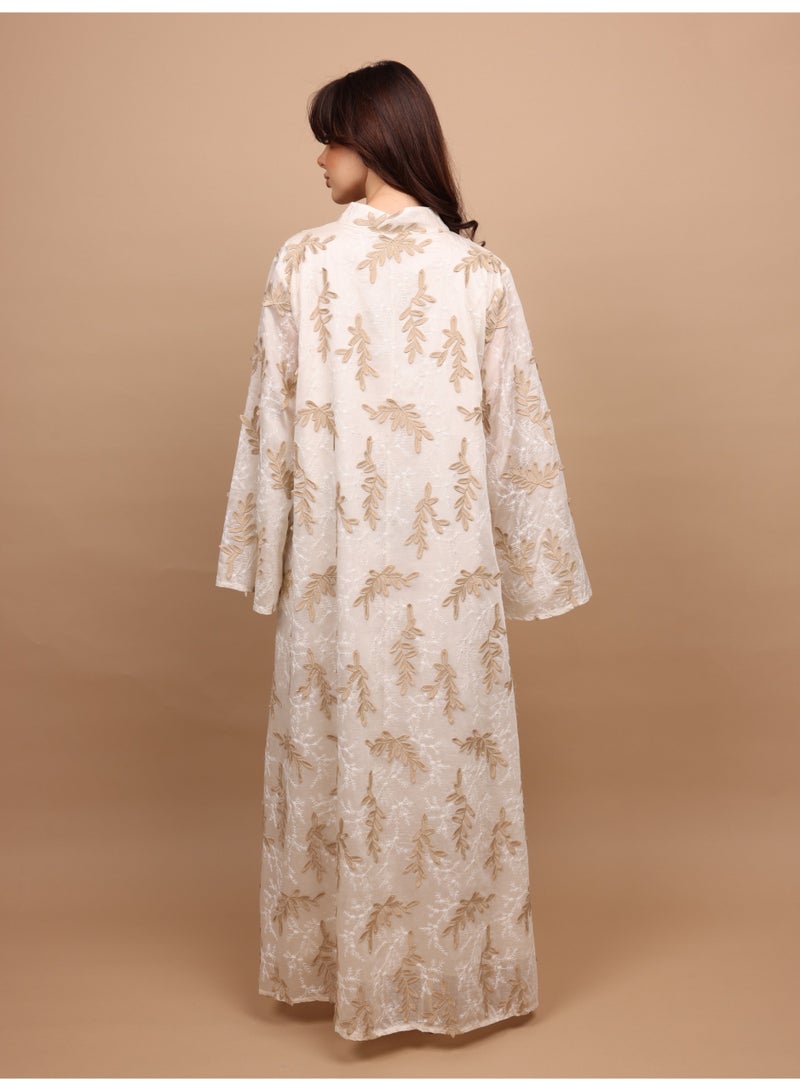 اكسا جلابية حديقة ناعمة IK5031 بيج - Image 4