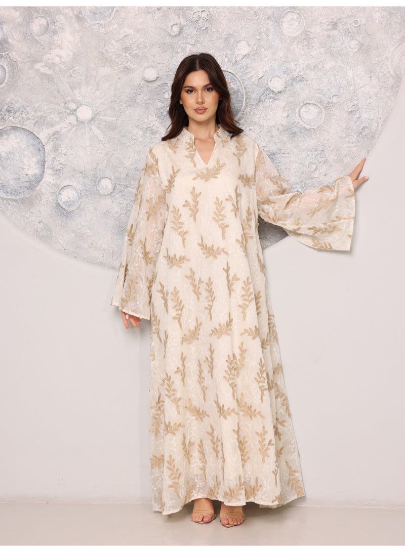 اكسا جلابية حديقة ناعمة IK5031 بيج - Image 1