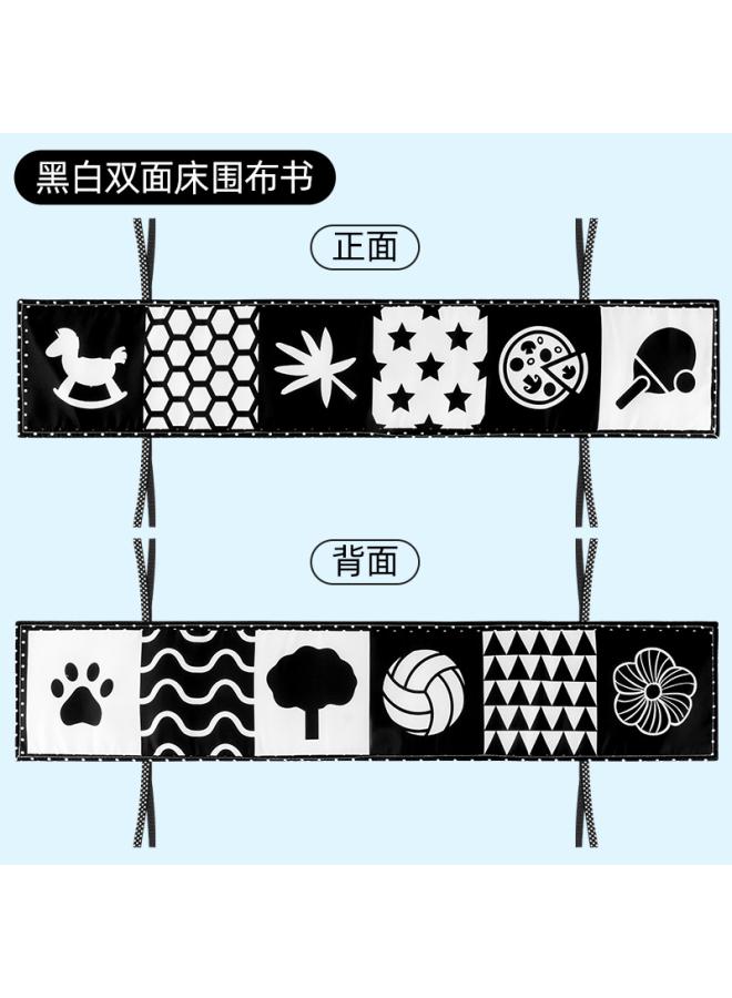 Black And White Bed Cloth Book Can Bite Baby Educational Toys Visual Training Montessori Early Education Cognitive Quiet Book