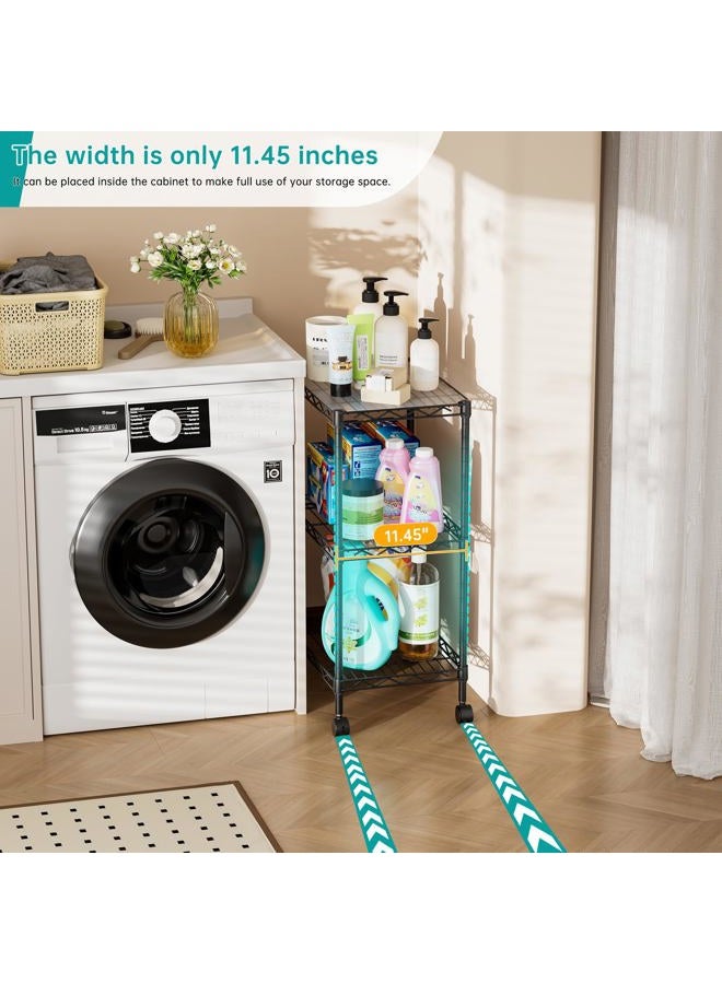 SINGAYE Shelf Closet Adjustable Metal Wire Shelving Unit for Laundry Room Organization Bathroom Kitchen Home Storage Small Pantry Rack Shelves - Image 5