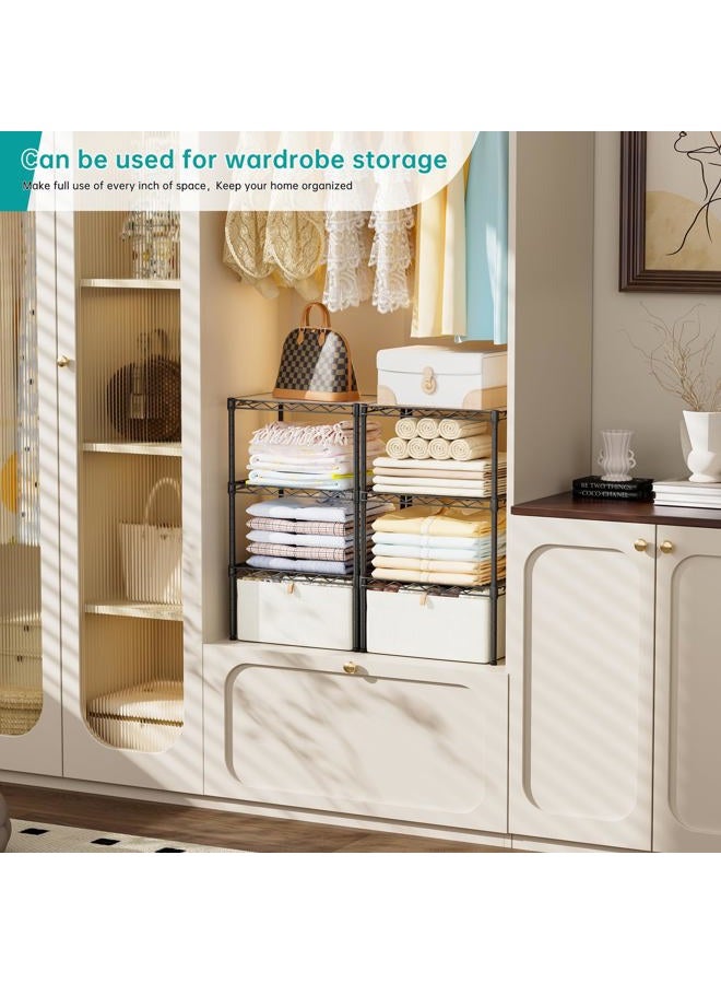 SINGAYE Shelf Closet Adjustable Metal Wire Shelving Unit for Laundry Room Organization Bathroom Kitchen Home Storage Small Pantry Rack Shelves - Image 4