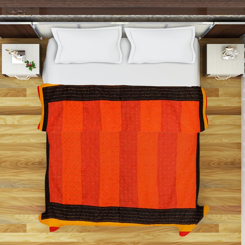Garvi Gurjari Garvi Gurjari Handmade Cotton Patchwork Khambira Quilt - Image 2