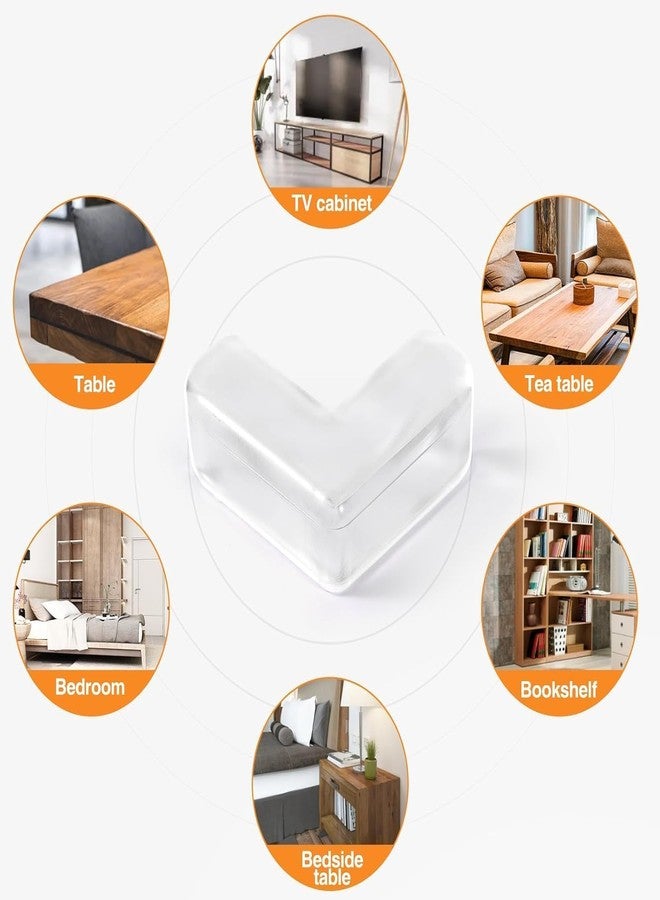 XBEY 12 Pack Soft Corner Protector Baby Proofing Edge and Corner Guards I Pre-Taped Corner Protectors I Child Safety Edge Guards I Soft Rubber Foam Furniture Corner Bumper Guards (8, Transparent) - Image 3